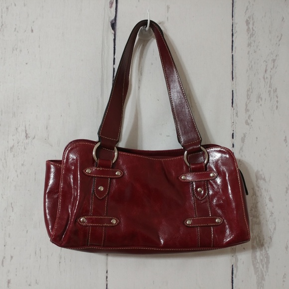 Wilsons Leather Handbags - Wilsons Burgundy Leather Satchel Purse